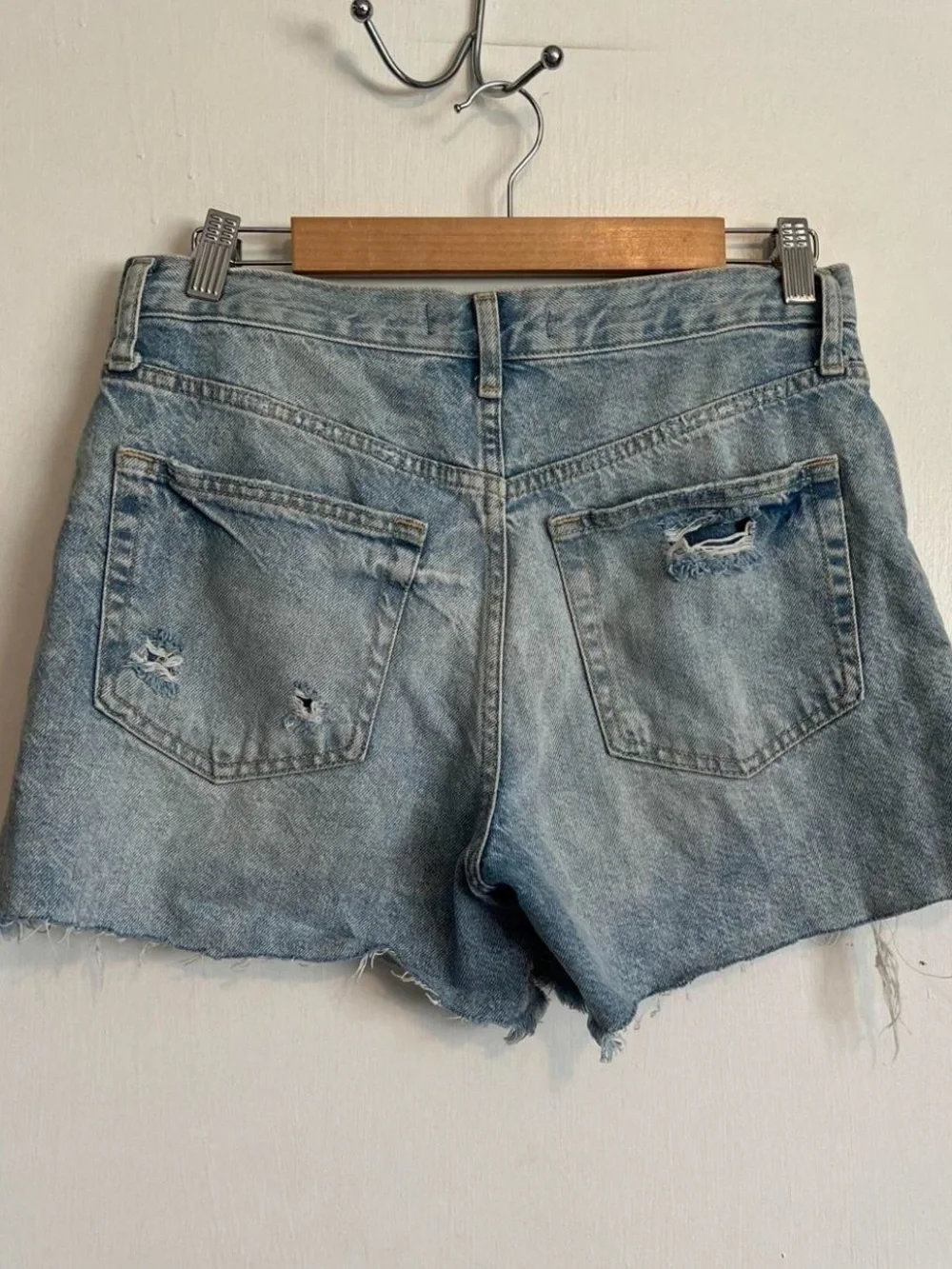 We the free free people super distressed denim jean shorts  size 27